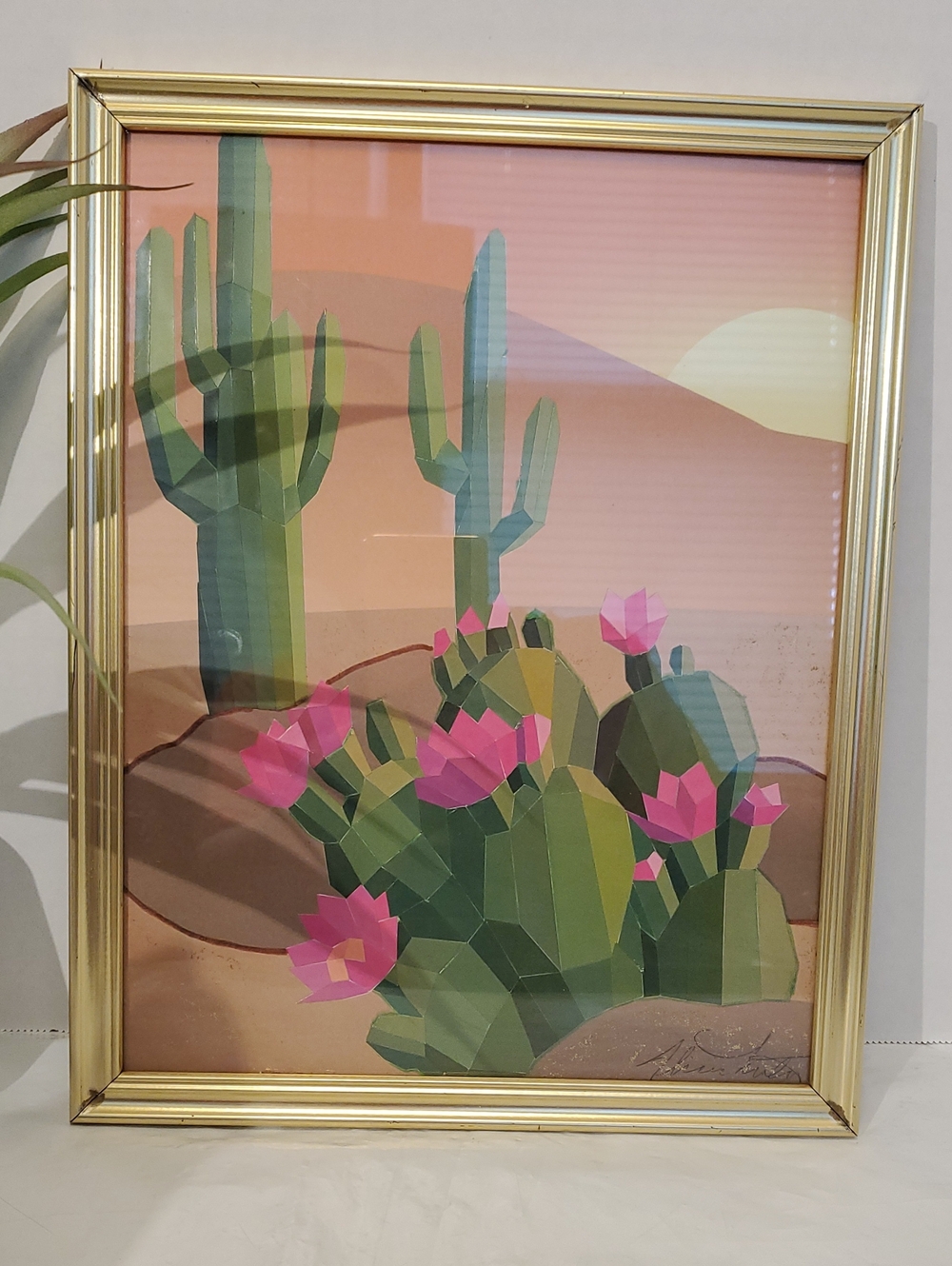 Paint By Sticker-Saguaro & Beavertail Pricklypear